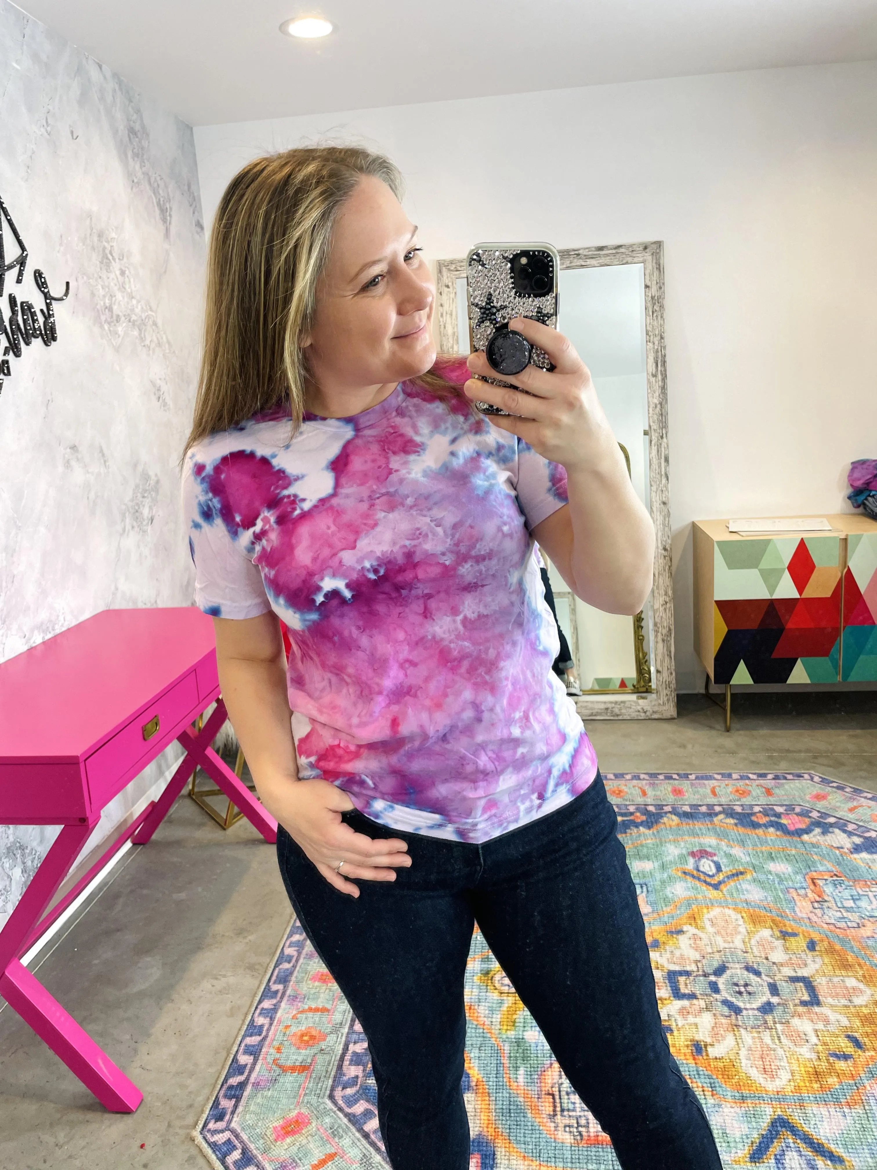 One of a Kind! Custom Ice Dyed Tee (Multiple Colors!)