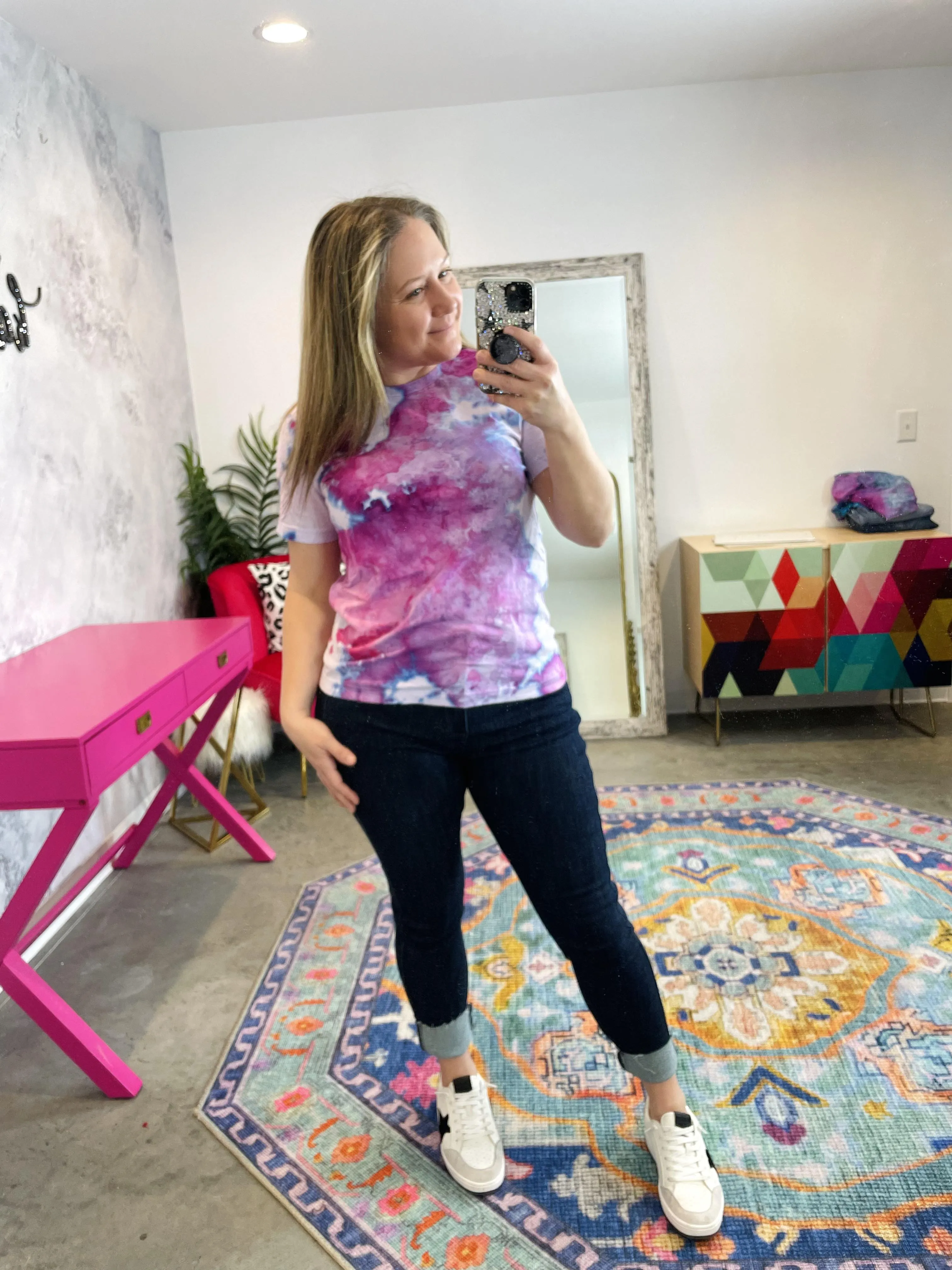 One of a Kind! Custom Ice Dyed Tee (Multiple Colors!)