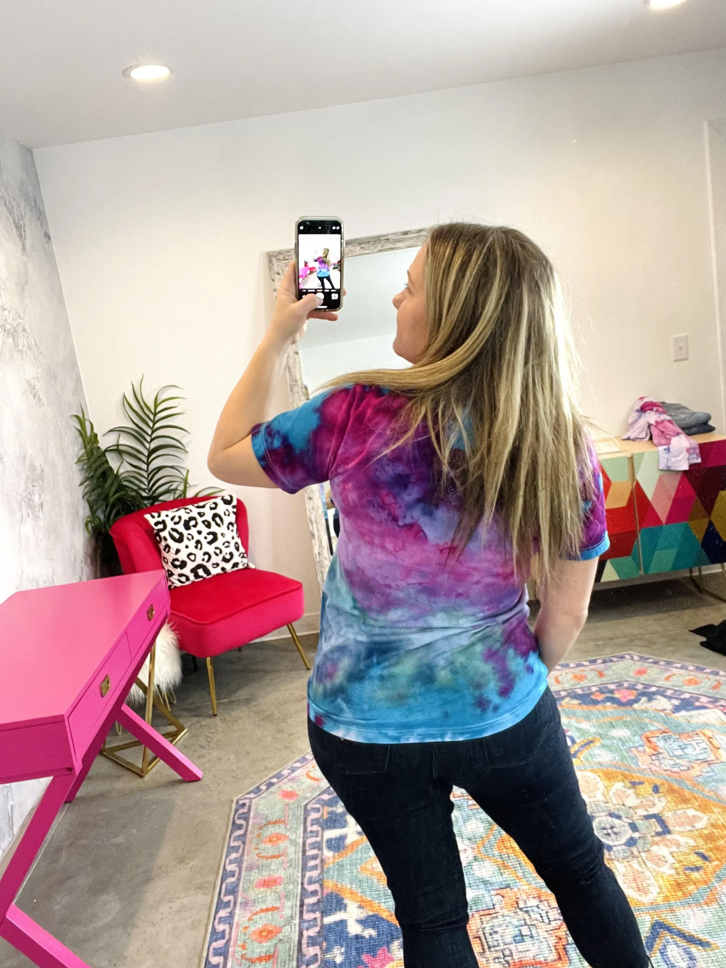 One of a Kind! Custom Ice Dyed Tee (Multiple Colors!)