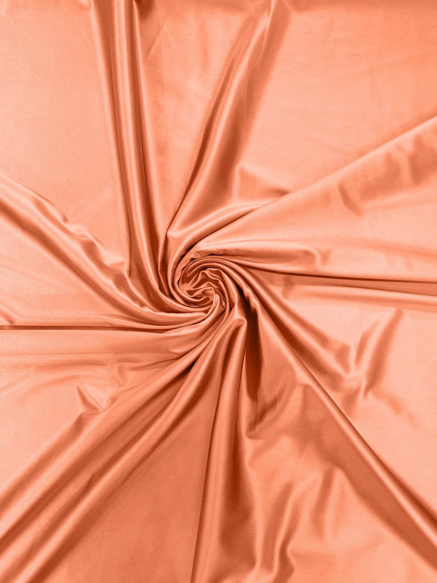 Peach Luxury Shiny Satin Stretch Spandex Fabric / Prom / Wedding / Cosplays