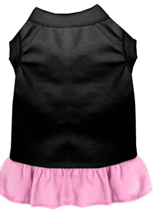 Plain Pet Dress Black With Light Pink Med