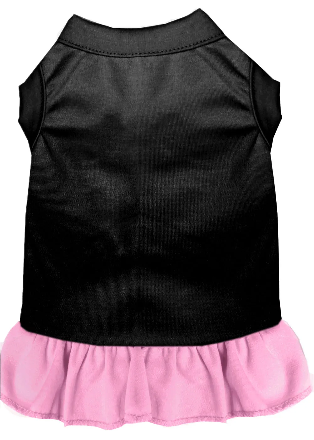 Plain Pet Dress Black With Light Pink Med