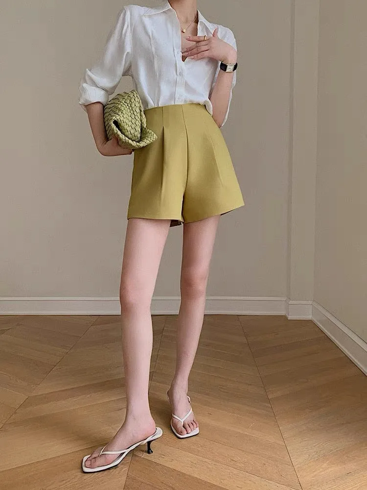 Relaxed Tailored Long Shirt in White