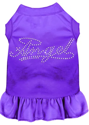 Rhinestone Angel Dress Purple Xs