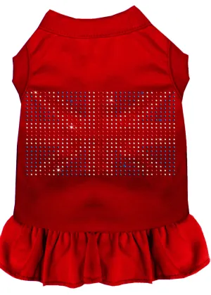 Rhinestone British Flag Dress Red 4x