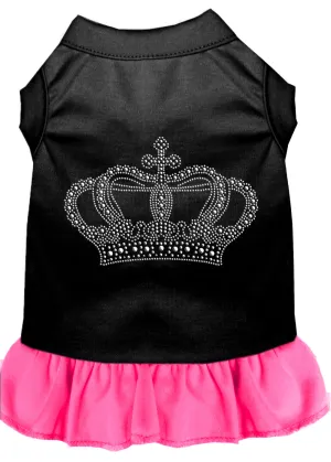Rhinestone Crown Dress Black With Bright Pink Xxl