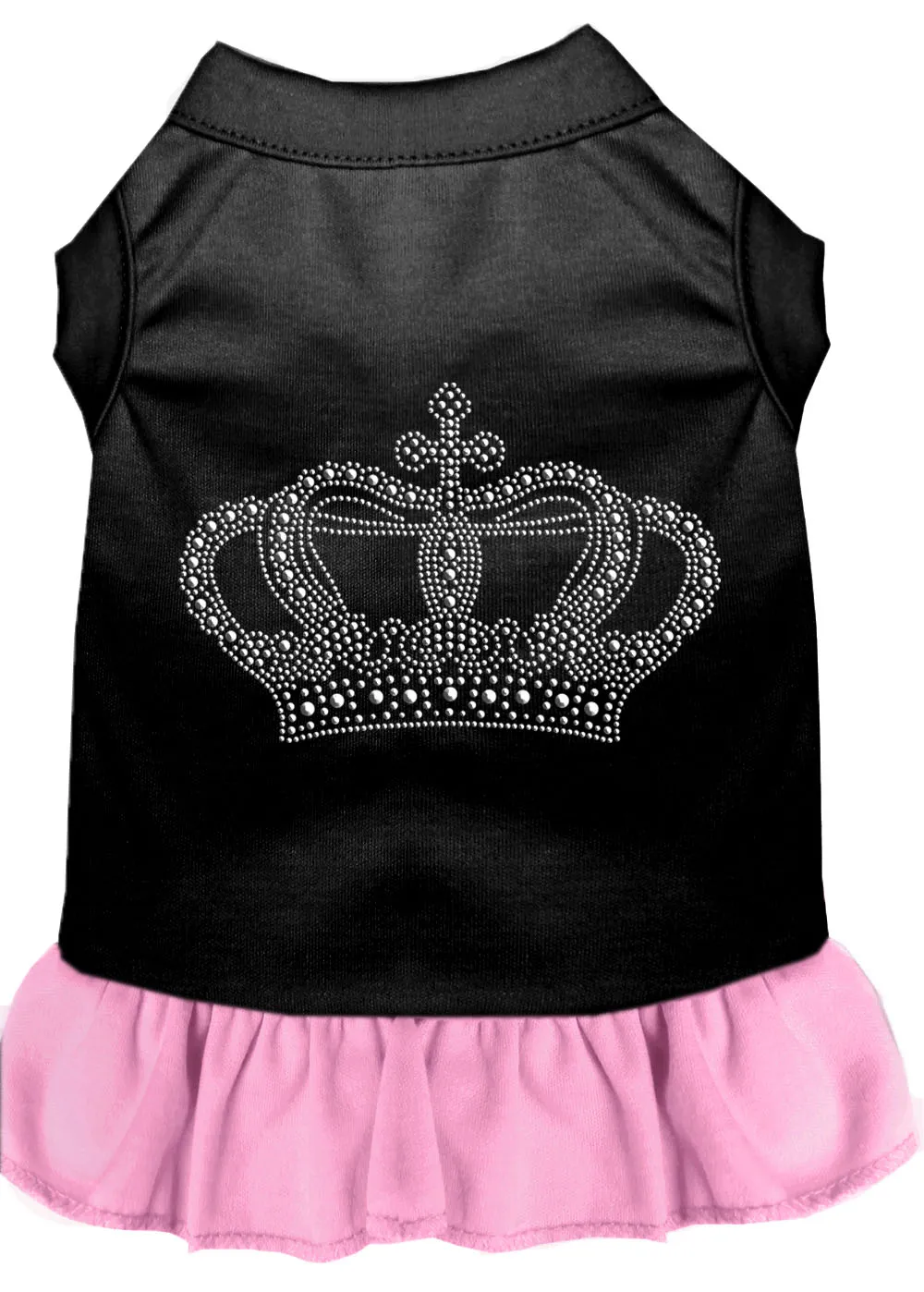 Rhinestone Crown Dress Black With Light Pink Lg