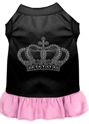Rhinestone Crown Dress Black With Light Pink Lg