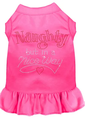 Rhinestone Naughty But In A Nice Way Dress Bright Pink Lg