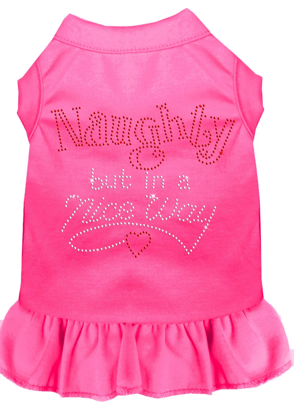 Rhinestone Naughty But In A Nice Way Dress Bright Pink Lg