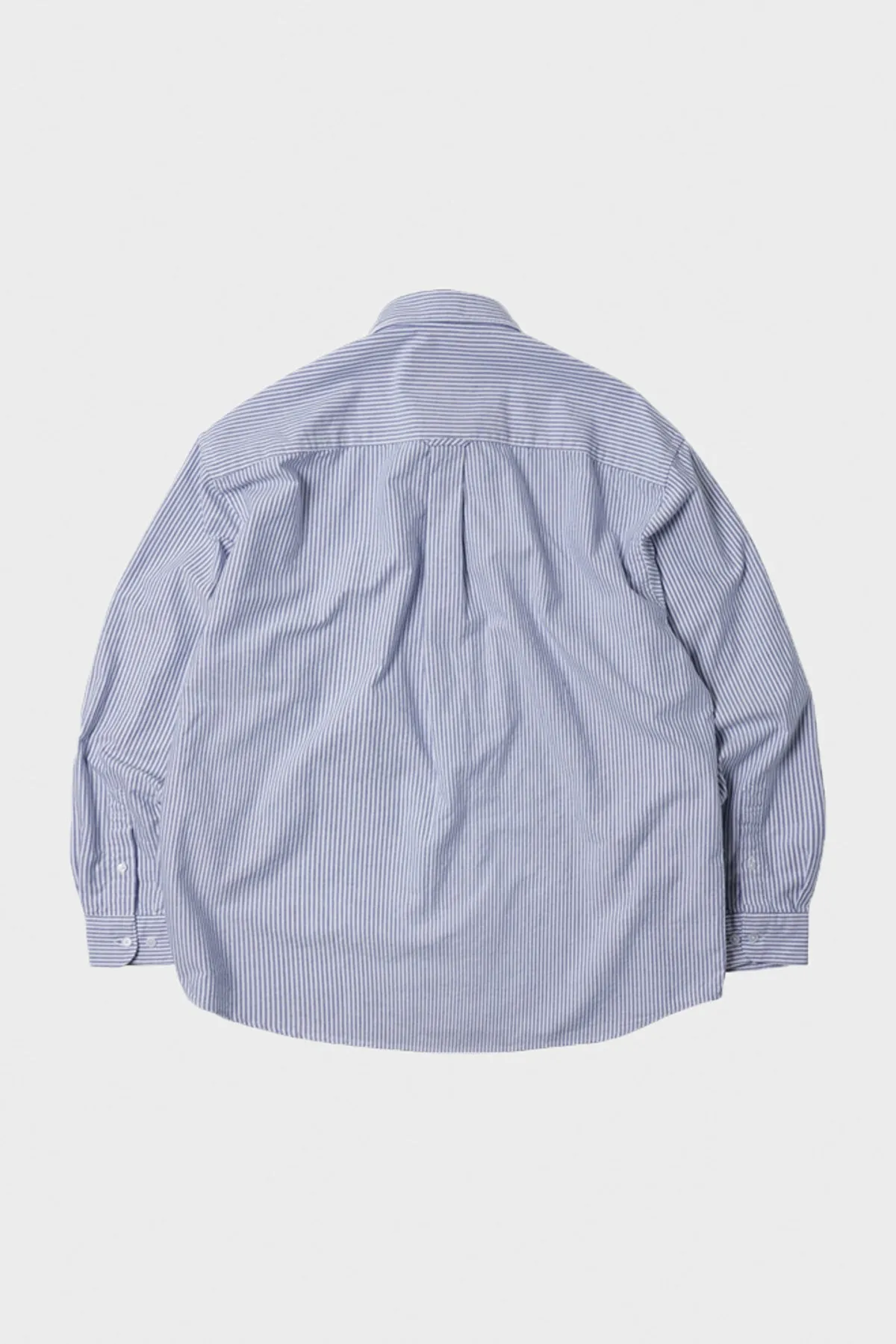 Stripe Cotton Relaxed Shirt - Blue