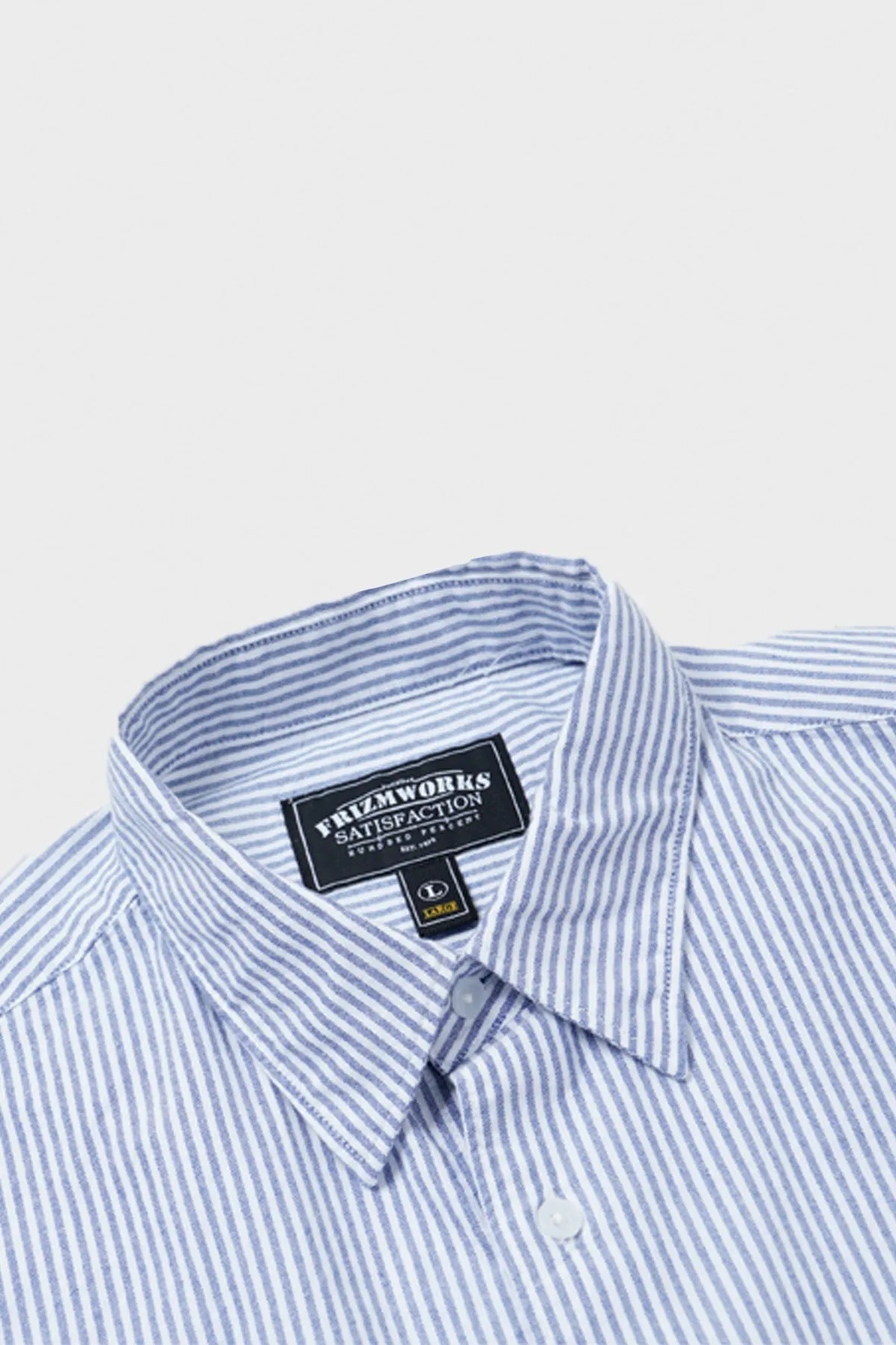 Stripe Cotton Relaxed Shirt - Blue