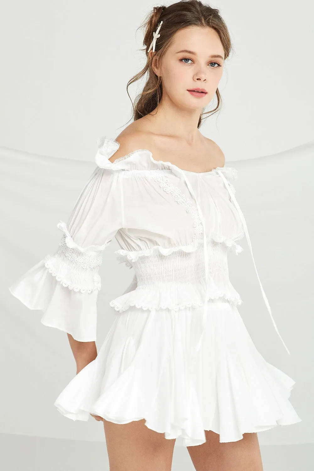 Tessa Crop Top And Floaty Skirt Set