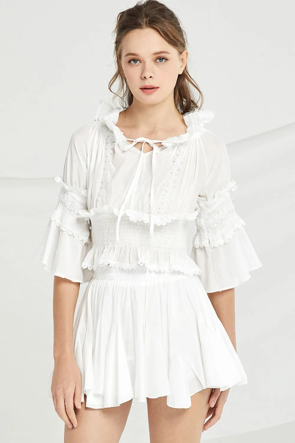 Tessa Crop Top And Floaty Skirt Set