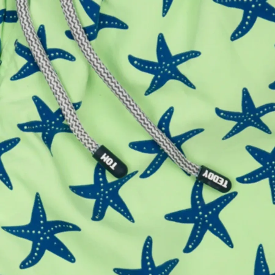 Tom & Teddy Starfish Men Swim Shorts STFGB - Fresh Green & Blue