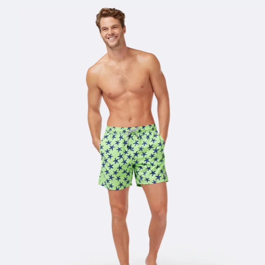 Tom & Teddy Starfish Men Swim Shorts STFGB - Fresh Green & Blue