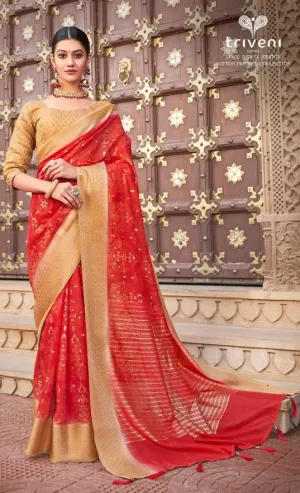 Triveni Presents Navrangi Cotton Printed Casual Wear Sarees Collection