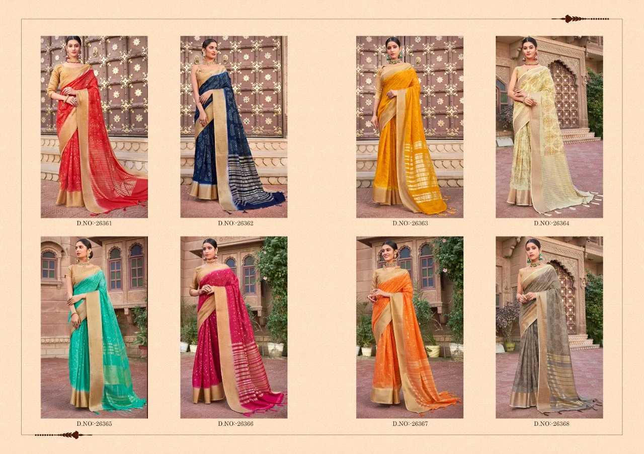 Triveni Presents Navrangi Cotton Printed Casual Wear Sarees Collection