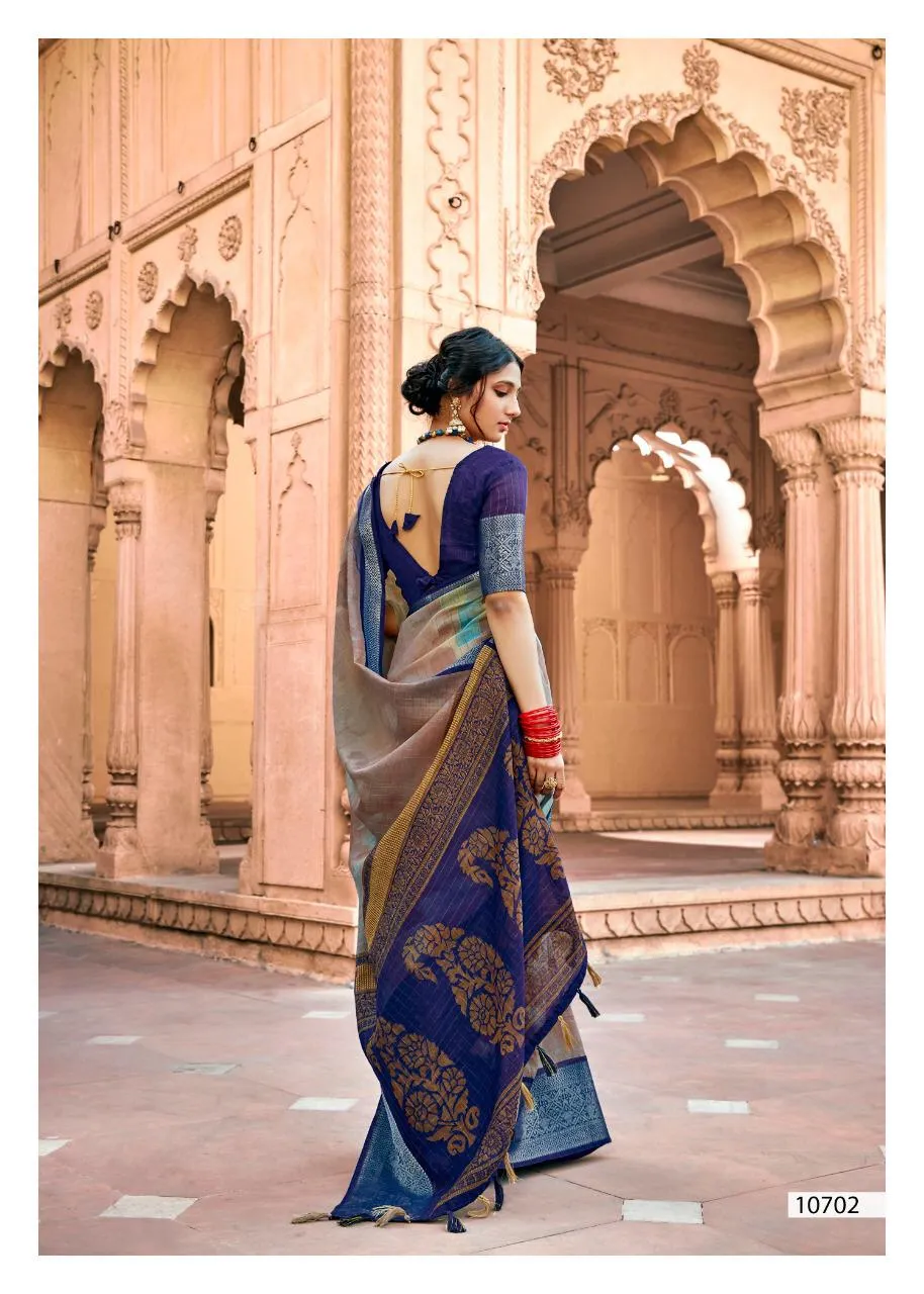 Triveni Presents Prem Ratan Cotton Linen Printed Casual Wear Sarees
