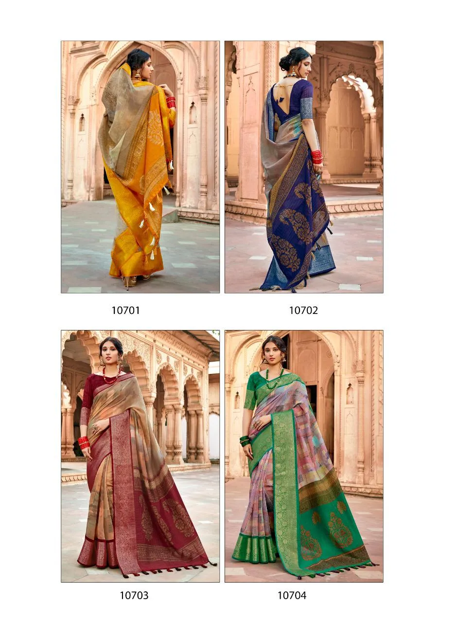 Triveni Presents Prem Ratan Cotton Linen Printed Casual Wear Sarees