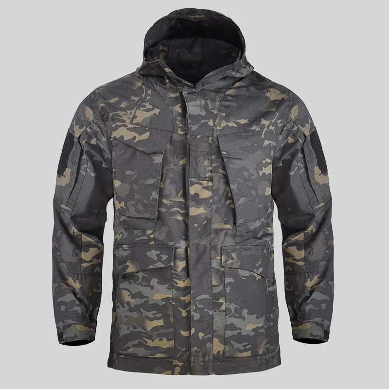 West Louis Army Tactical Windbreaker Hooded Outdoor Parka