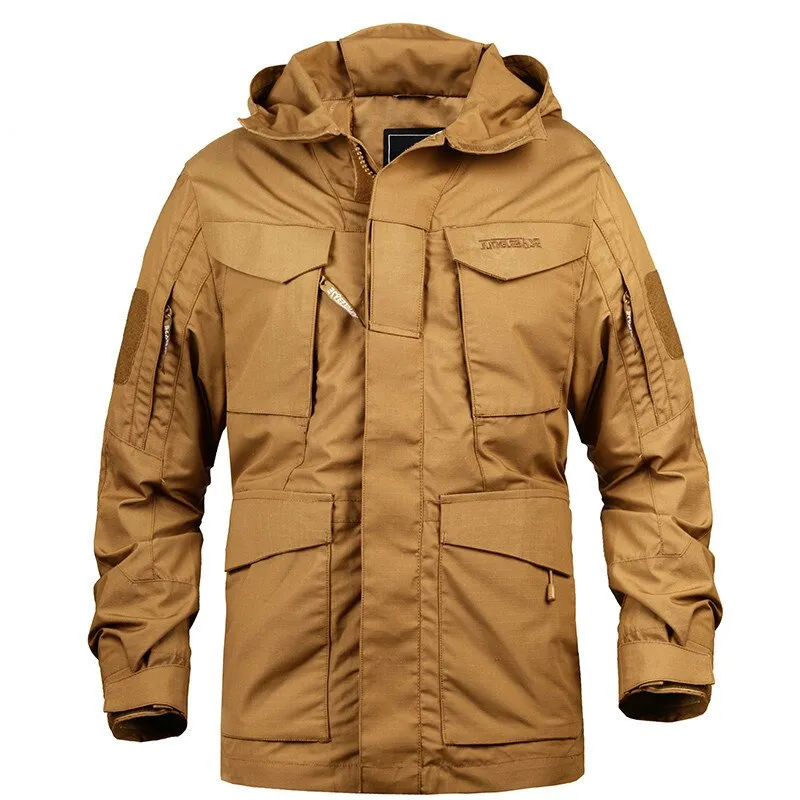 West Louis Army Tactical Windbreaker Hooded Outdoor Parka