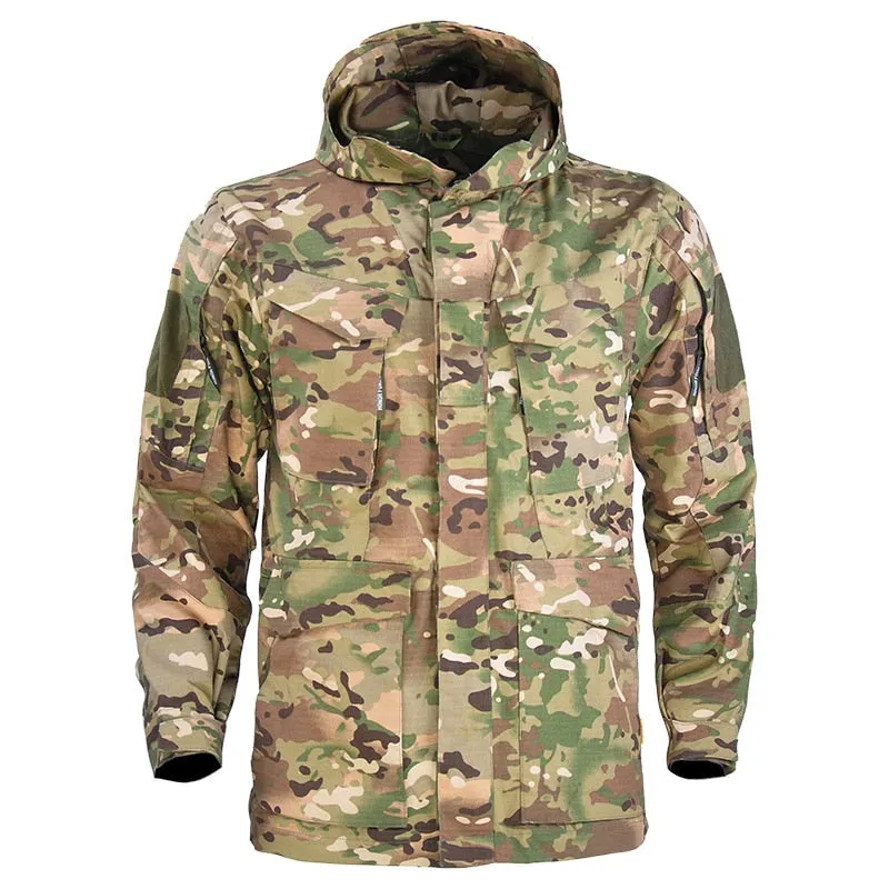 West Louis Army Tactical Windbreaker Hooded Outdoor Parka