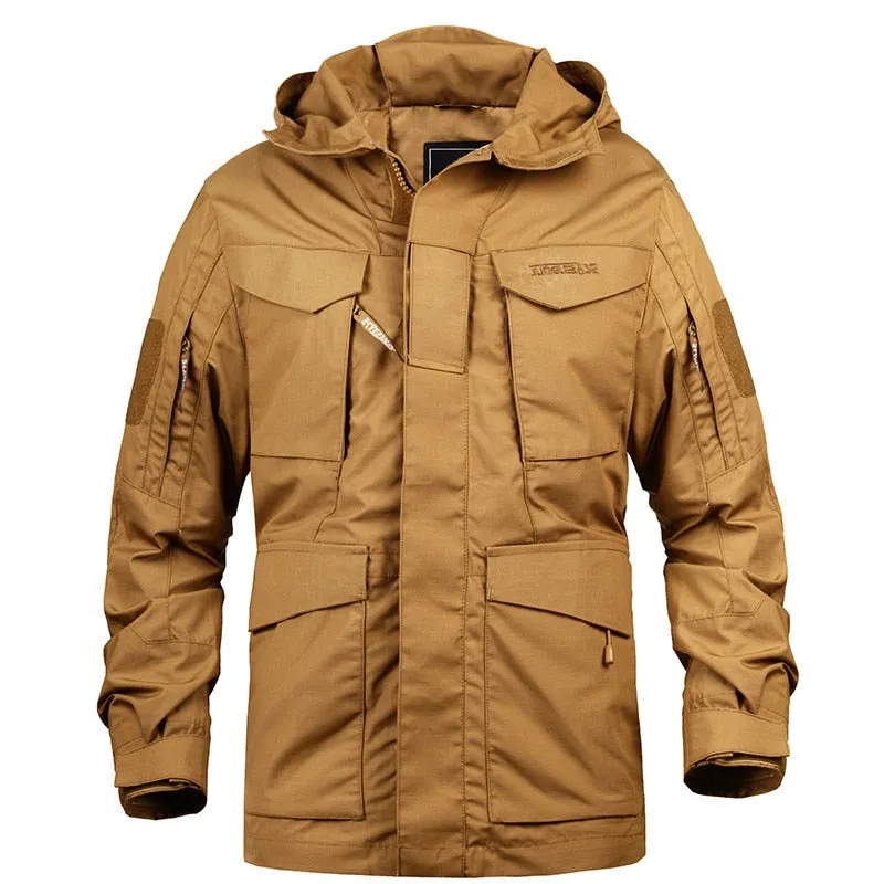 West Louis Army Tactical Windbreaker Hooded Outdoor Parka