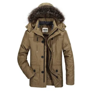 West Louis Cotton Hooded Winter Parka Coat