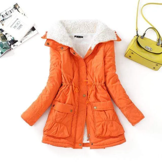 Winter Parkas Medium-long Plus Size Women Thickness Cotton Overcoat