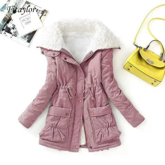 Winter Parkas Medium-long Plus Size Women Thickness Cotton Overcoat
