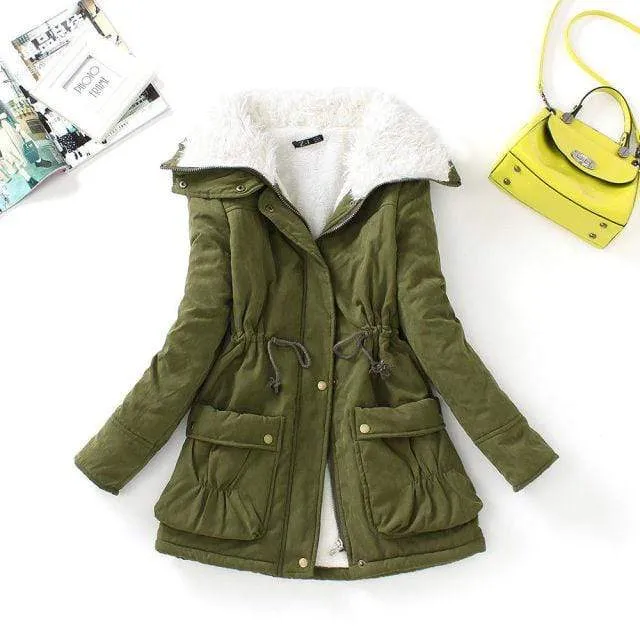 Winter Parkas Medium-long Plus Size Women Thickness Cotton Overcoat