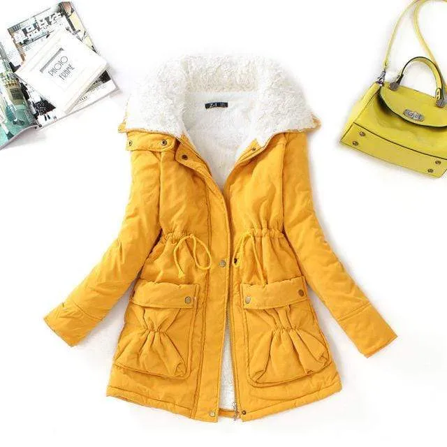 Winter Parkas Medium-long Plus Size Women Thickness Cotton Overcoat