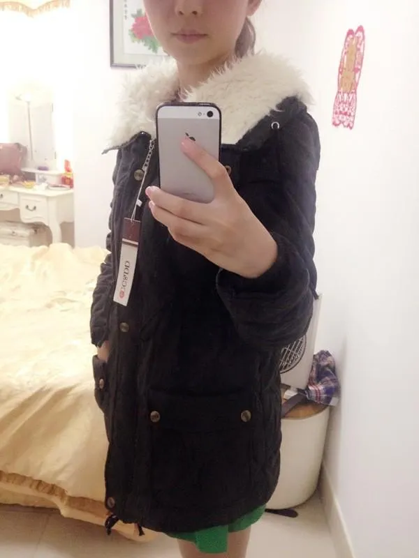 Winter Parkas Medium-long Plus Size Women Thickness Cotton Overcoat