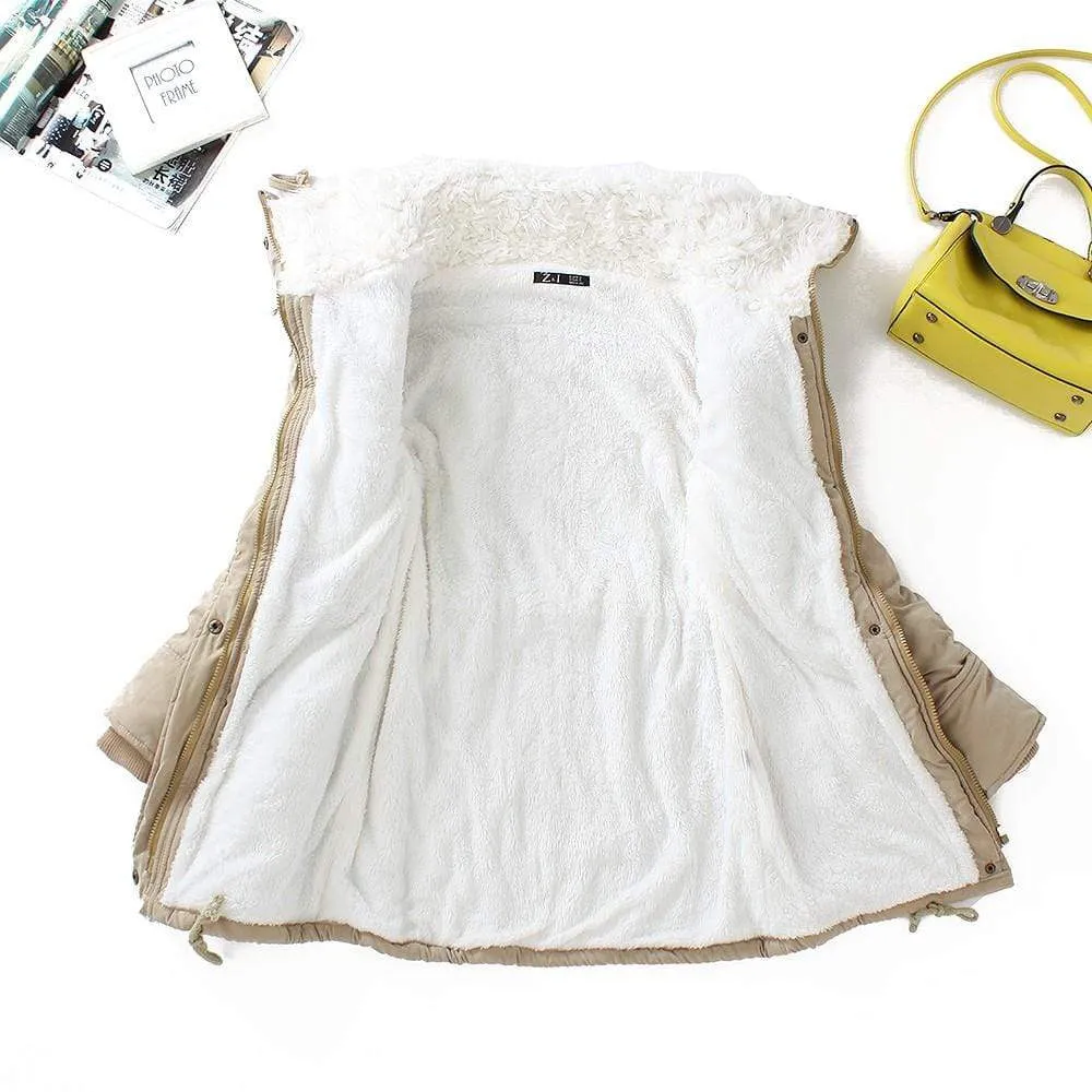Winter Parkas Medium-long Plus Size Women Thickness Cotton Overcoat