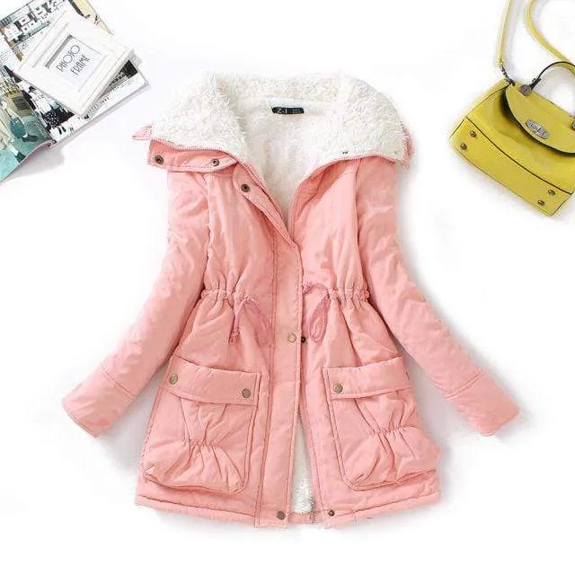 Winter Parkas Medium-long Plus Size Women Thickness Cotton Overcoat
