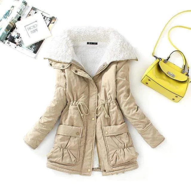 Winter Parkas Medium-long Plus Size Women Thickness Cotton Overcoat