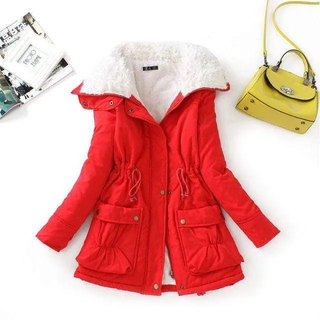Winter Parkas Medium-long Plus Size Women Thickness Cotton Overcoat