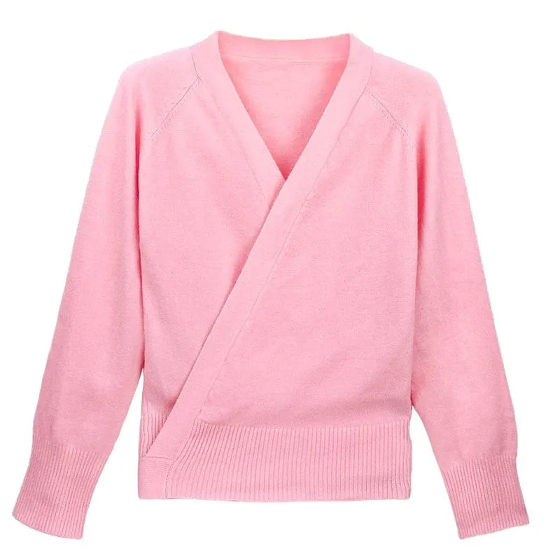 Women's Ballet Overall Wrap Sweaters Ballerina Gymnastics Ballet Dance Dress
