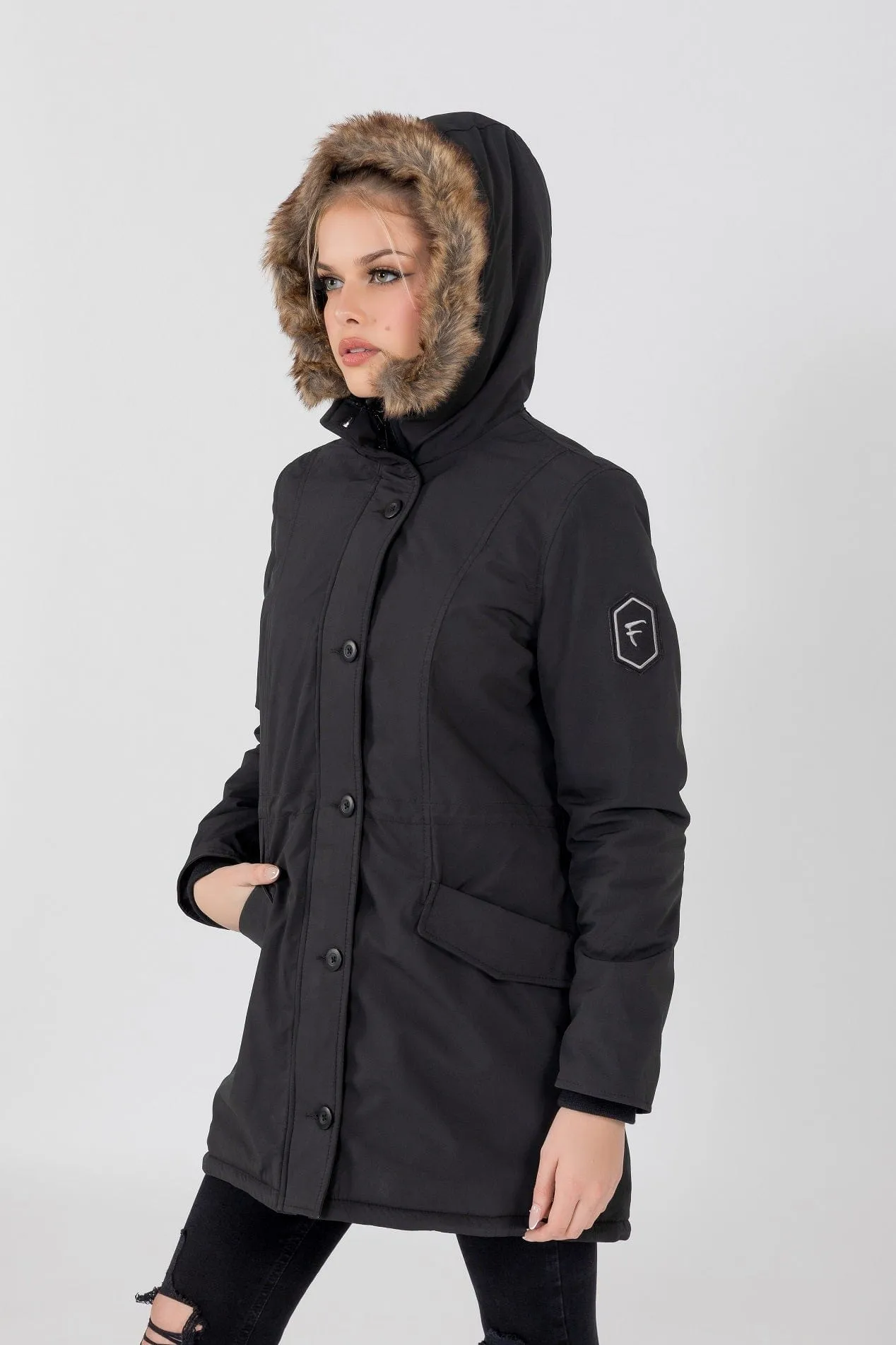 Women's Louise Ultra Lite Hooded Winter Parka Coat  | Fadcloset